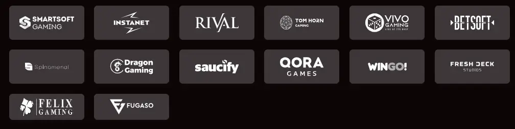 Spelleverantörer hos Crazy Luck Casino inklusive Smartsoft Gaming, Rival, Vivo Gaming och andra mjukvarustudior